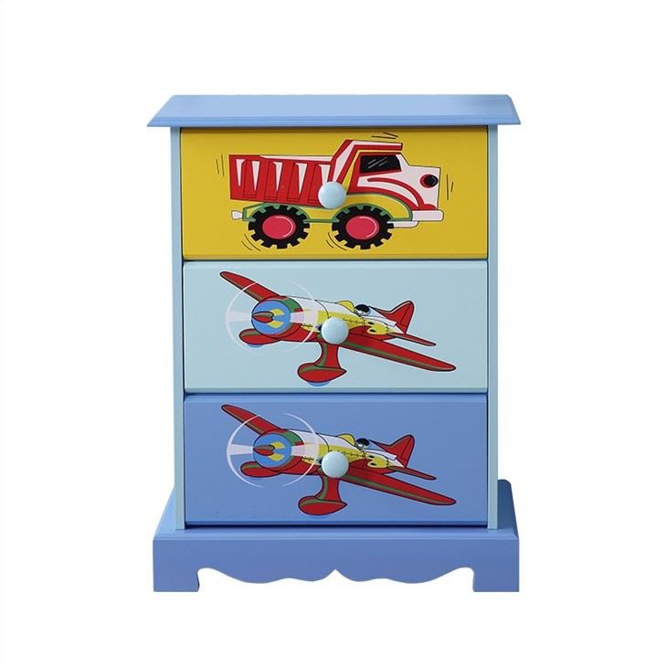 3 drawer Blue Kids Storage Organizer (2)